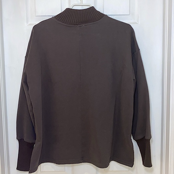 BKE Womens Pullover Zip Sweater. Size Small. Colour Grey/Brown. - Picture 4 of 7